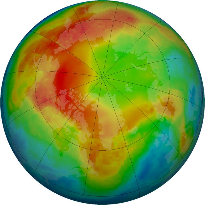 Arctic ozone map for 07 February 2002